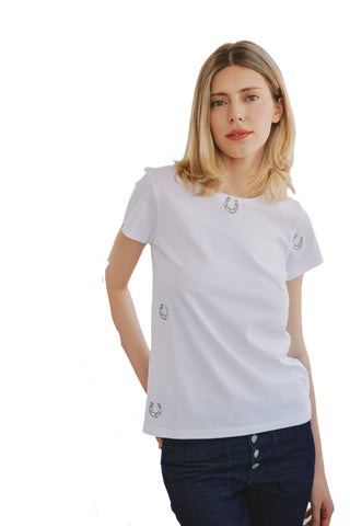 Embroidered Horse Shoe T-Shirt