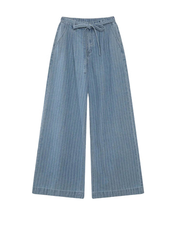 Pinstripe Pompon Jean