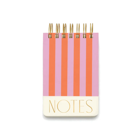 Pink Striped Chunky Wire Notepad