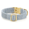 Lake Blue Striped Dog Collar