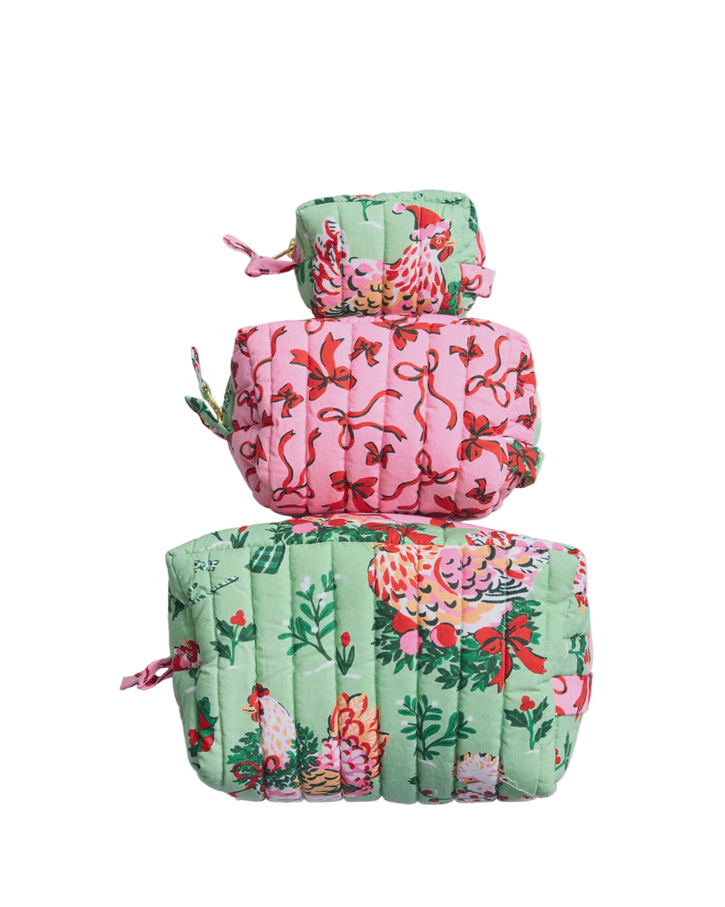 Holiday Hens Three Pouch Set