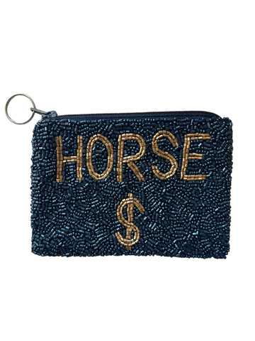 Horse $ Beaded Coin Purse