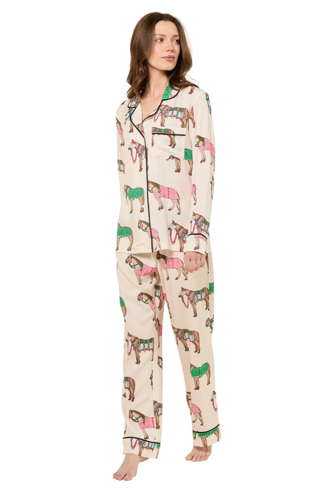 Equestrian Elegance Long Sleeve Pajamas