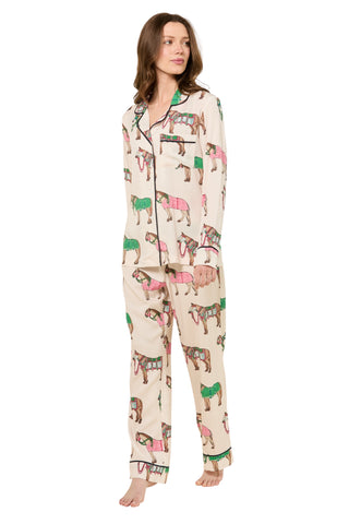 Equestrian Elegance Long Sleeve Pajamas