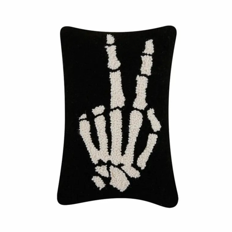 Skeleton Peace Pillow