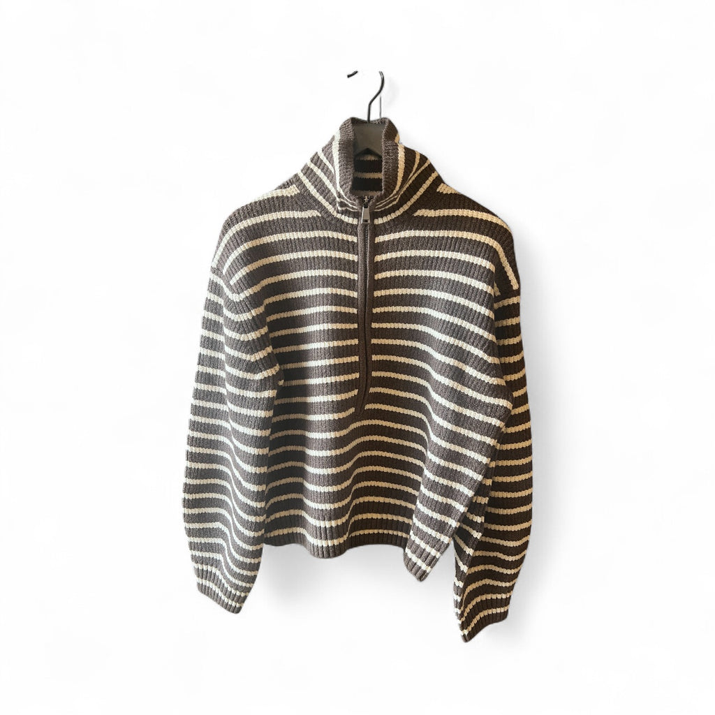 Jackson Mocha Stripe 1/4 zip