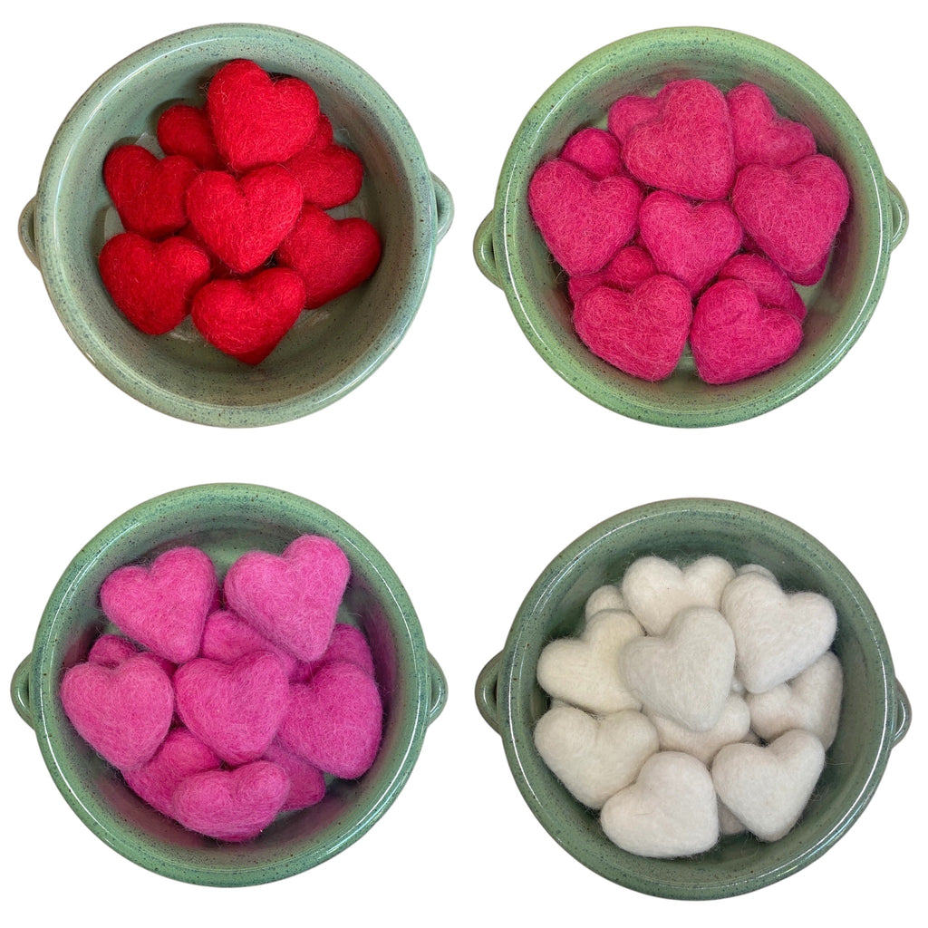 Felt Hearts (4 colors)