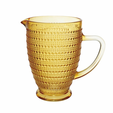 Orange Bubble Glass Pitcher