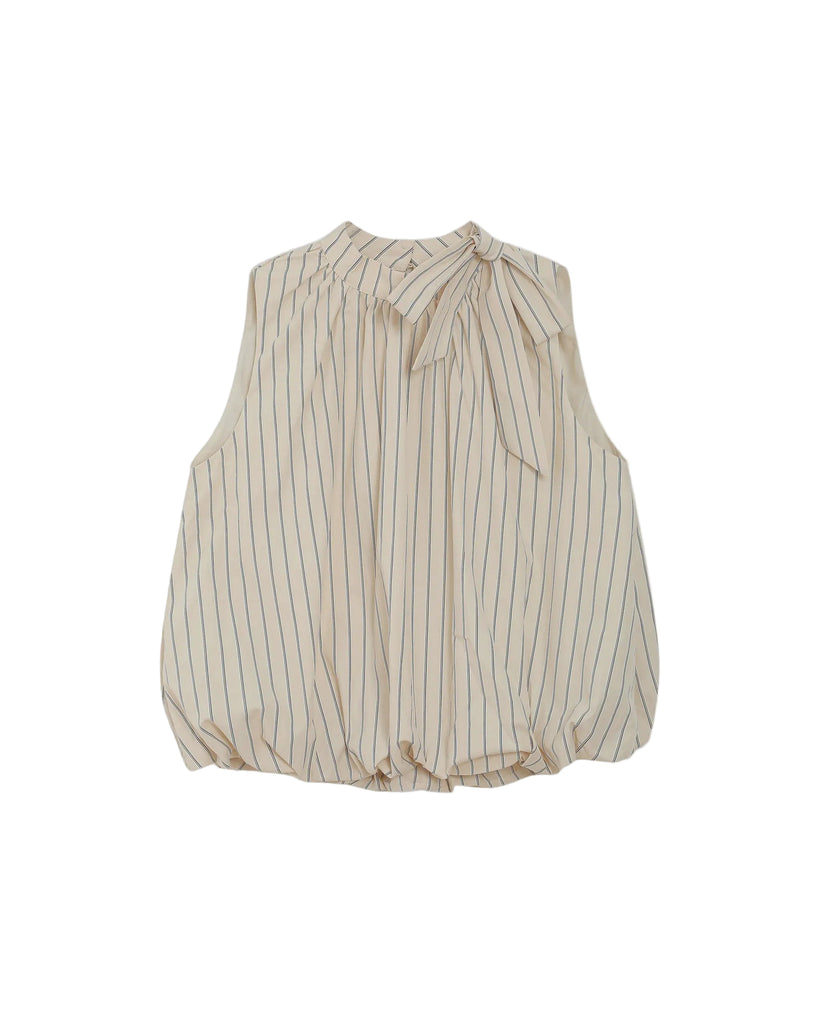 Vanya Cream Stripe Bubble Top