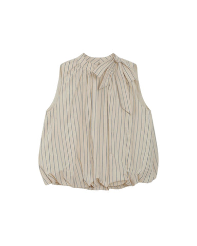Vanya Cream Stripe Bubble Top