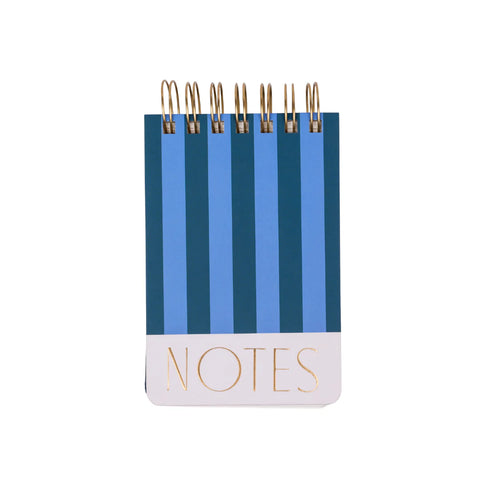 Blue Striped Chunky Wire Notepad