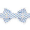 Sky Blue Gingham Bow Tie