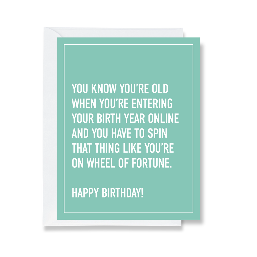Wheel of Fortune Birthday Card
