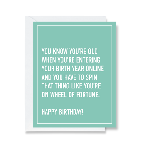 Wheel of Fortune Birthday Card