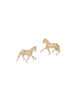 Brass Horse Earrings