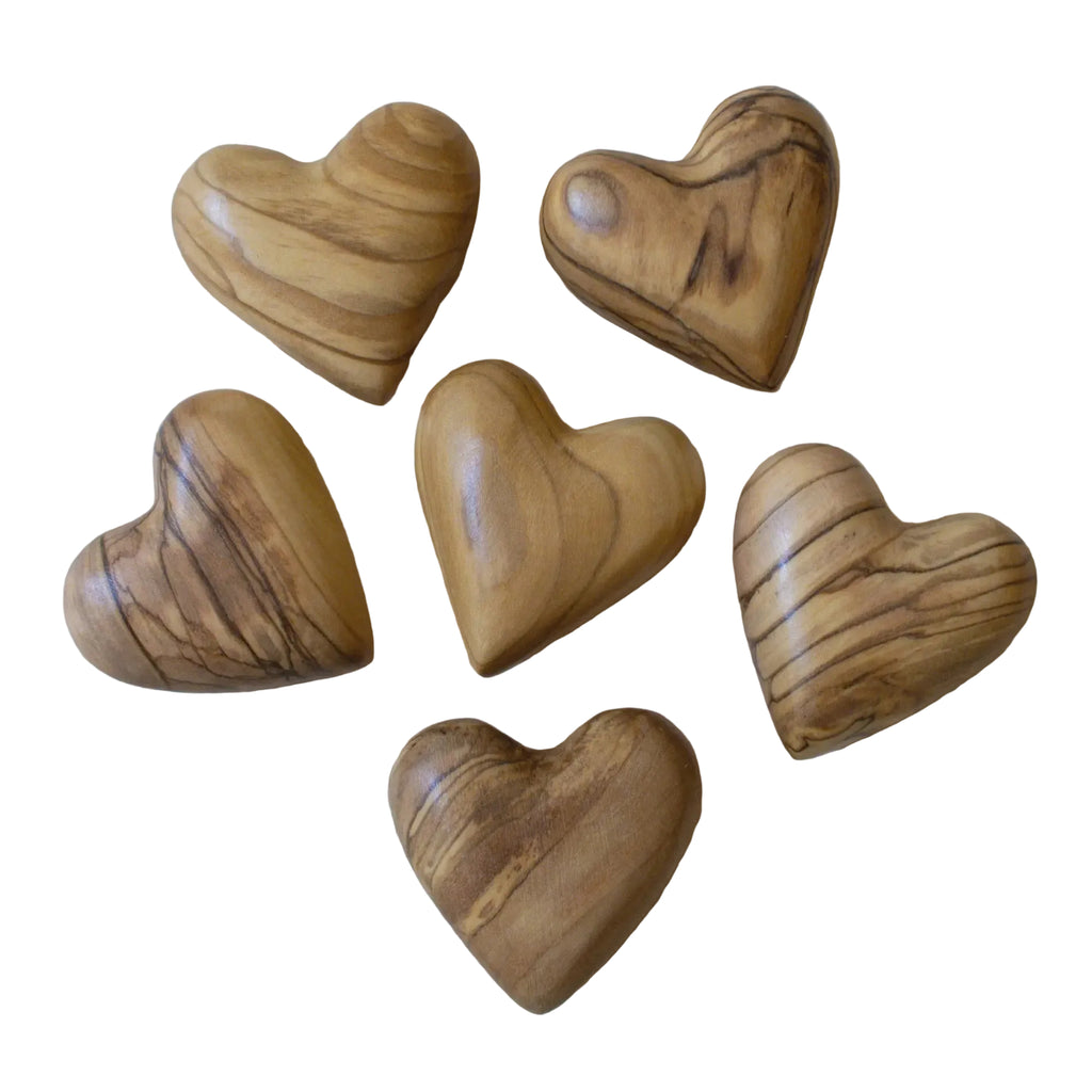 Olive Wood Hearts