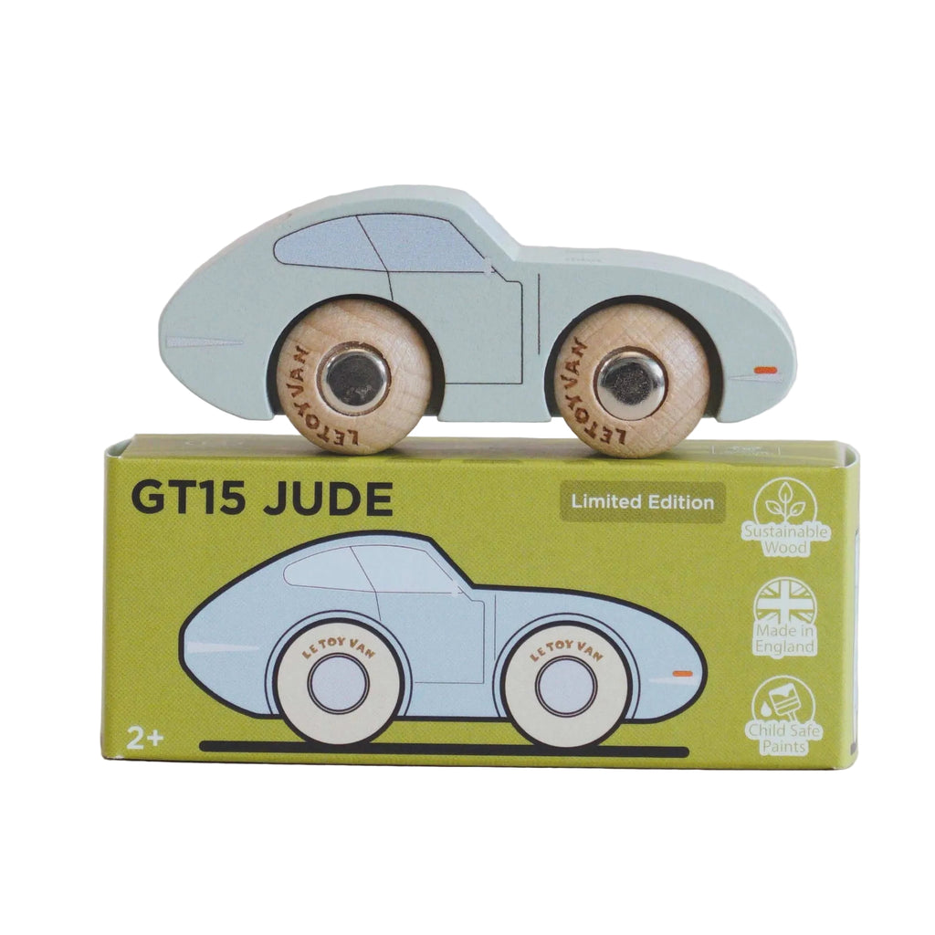 Dusty Blue Sports Car