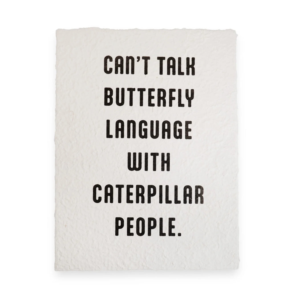 Butterfly Language Handmade Paper Print