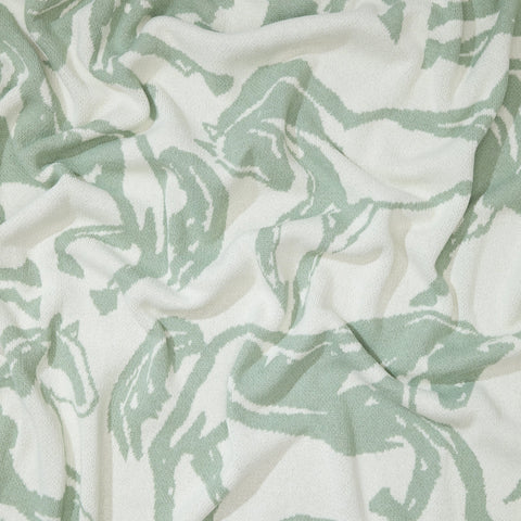 Abstract Sage Horse Throw