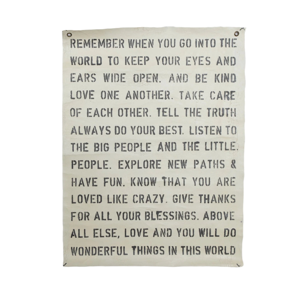 Remember When Painted Canvas Wall Hanging