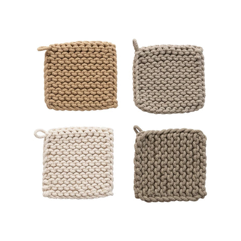 Neutral Cotton Pot Holders (4 colors)