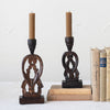 Stained Wood Candlesticks