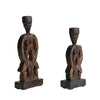 Stained Wood Candlesticks