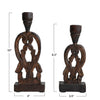 Stained Wood Candlesticks