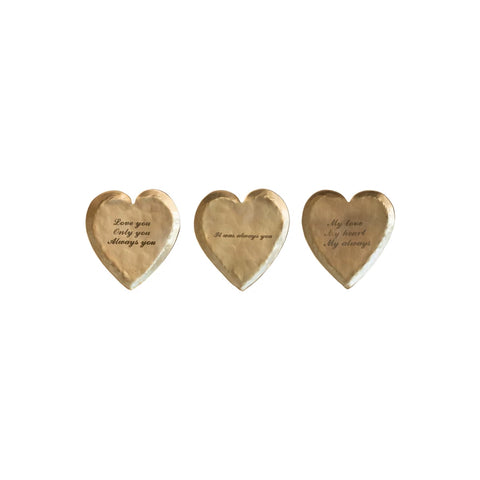 Brass Love Hearts