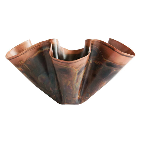 Copper Ruffled Bowl