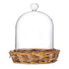 Cloche with Wicker Base