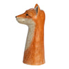 Hand Painted Stoneware Fox Vase