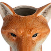 Hand Painted Stoneware Fox Vase