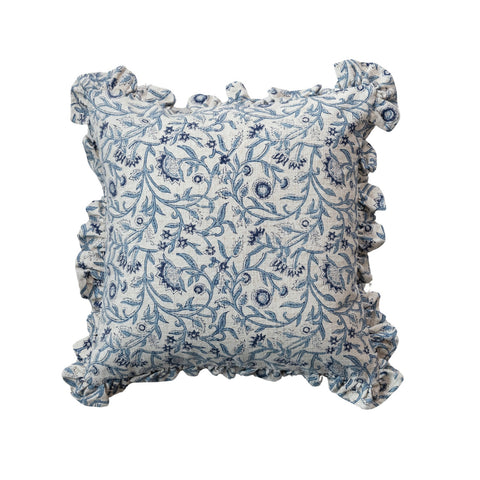 Blue Floral Provence Pillow