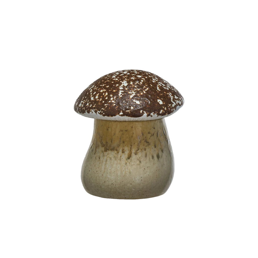 Stoneware Mushroom Canister