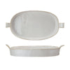 White Stoneware Baker