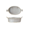 Small White Stoneware Baker