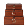 Medium Leather Stirrup Box