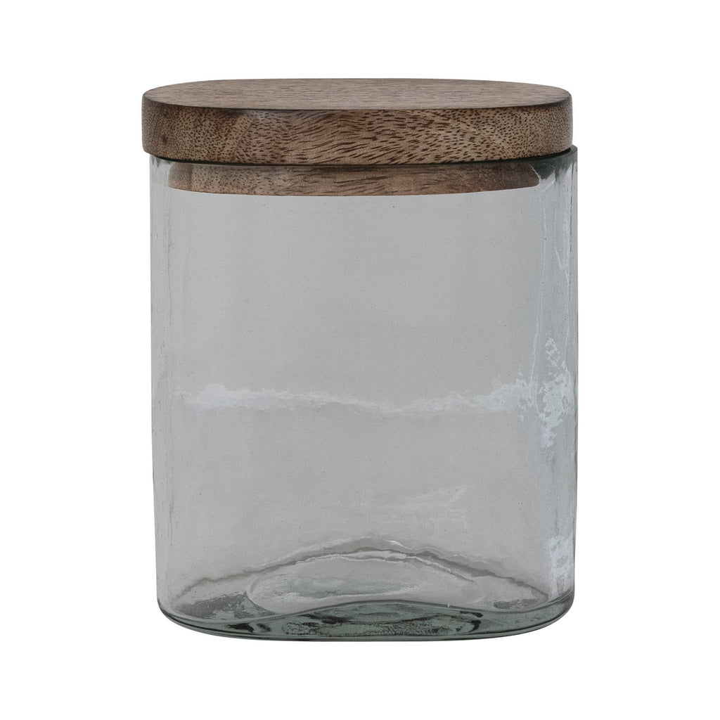 Medium Glass Jar w/Mango Lid