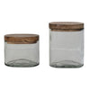 Small Glass Jar w/Mango Lid