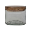 Small Glass Jar w/Mango Lid