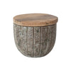 Carved Marble Container w/Mango Lid
