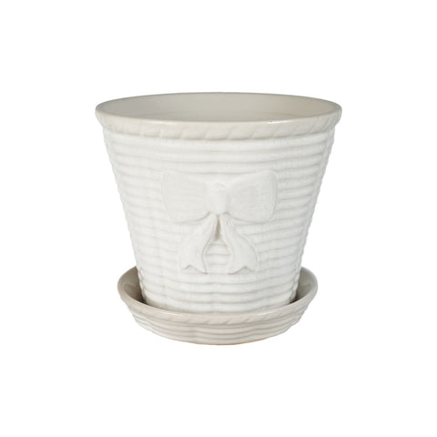 Basketweave Bow Planter