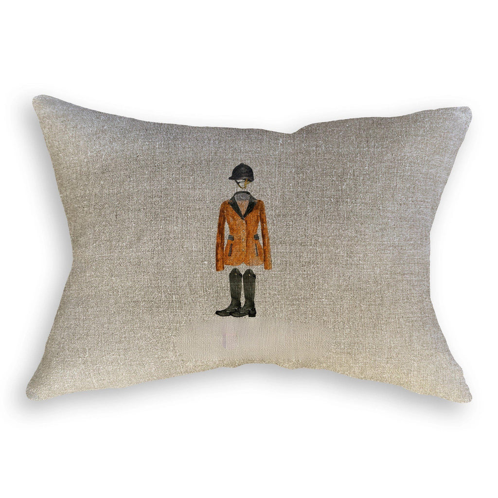 Orange Dressed To Win Linen Pillow