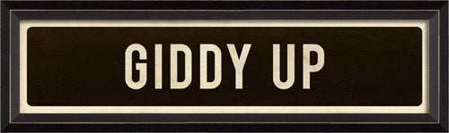 Giddy Up Street Sign