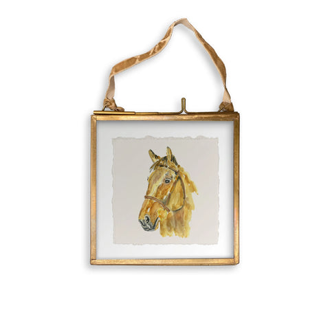 Horse Head Brass Ornament