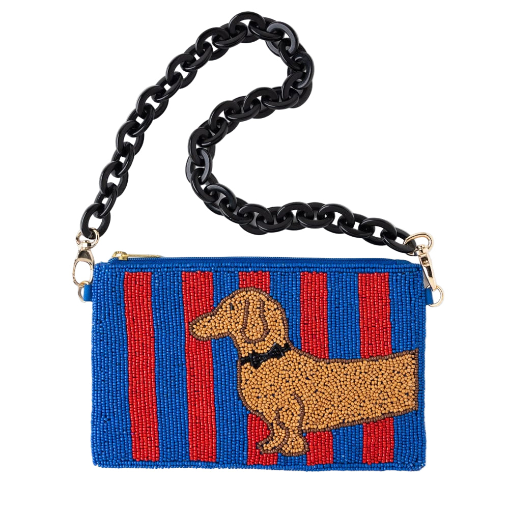 Beaded Dachshund Bag