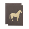 Gold Foiled Horse Cards (2 colors)