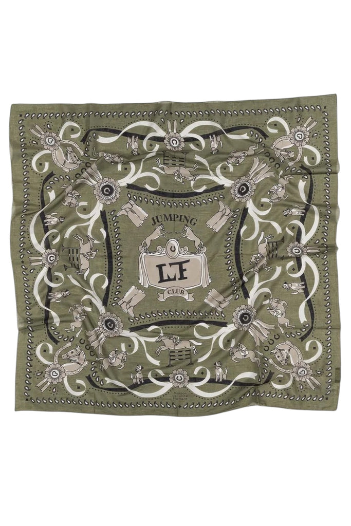 Olive Jumping Equestrian Scarf