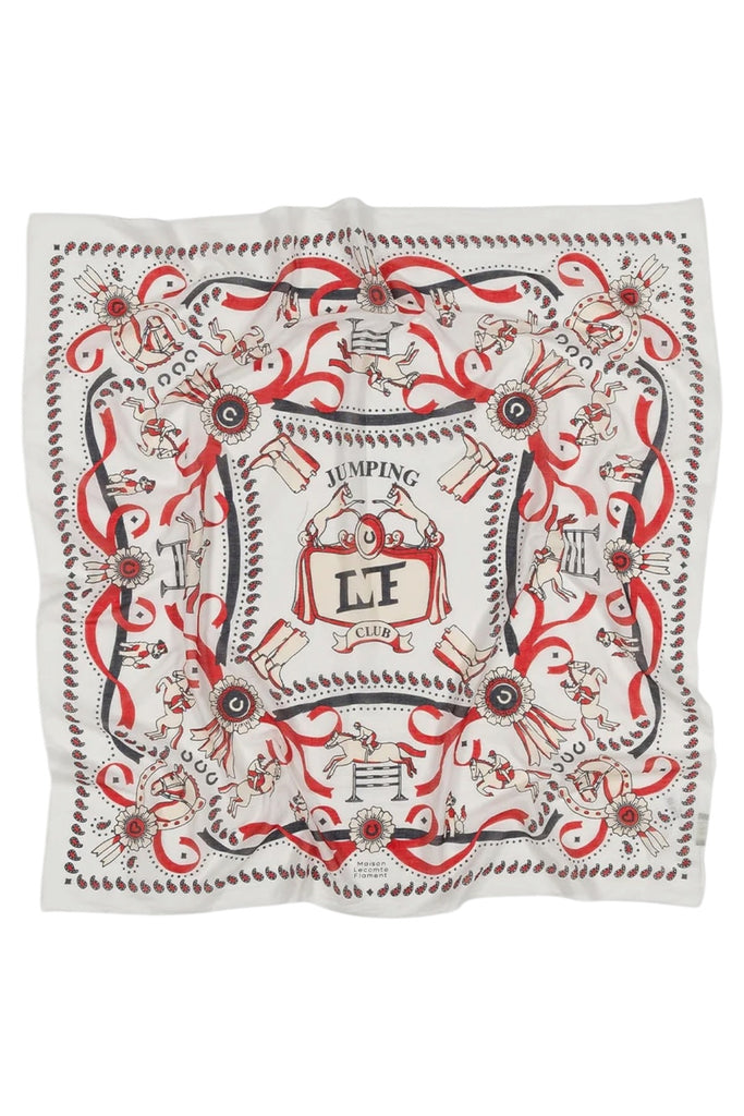 Ivory Jumping Equestrian Scarf